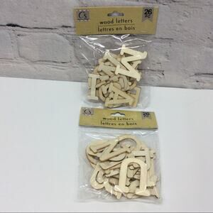 Crafter's Square Wood Letters 2 Pack 52 Pieces Total Educational Arts Crafts NIP